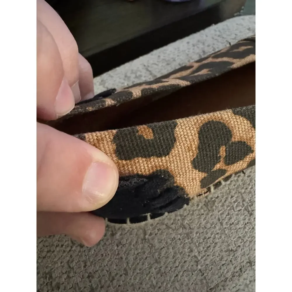 Franco Sarto Women's Kenna Cheetah Printed Slip On Espadrilles Size 7.5 Wide